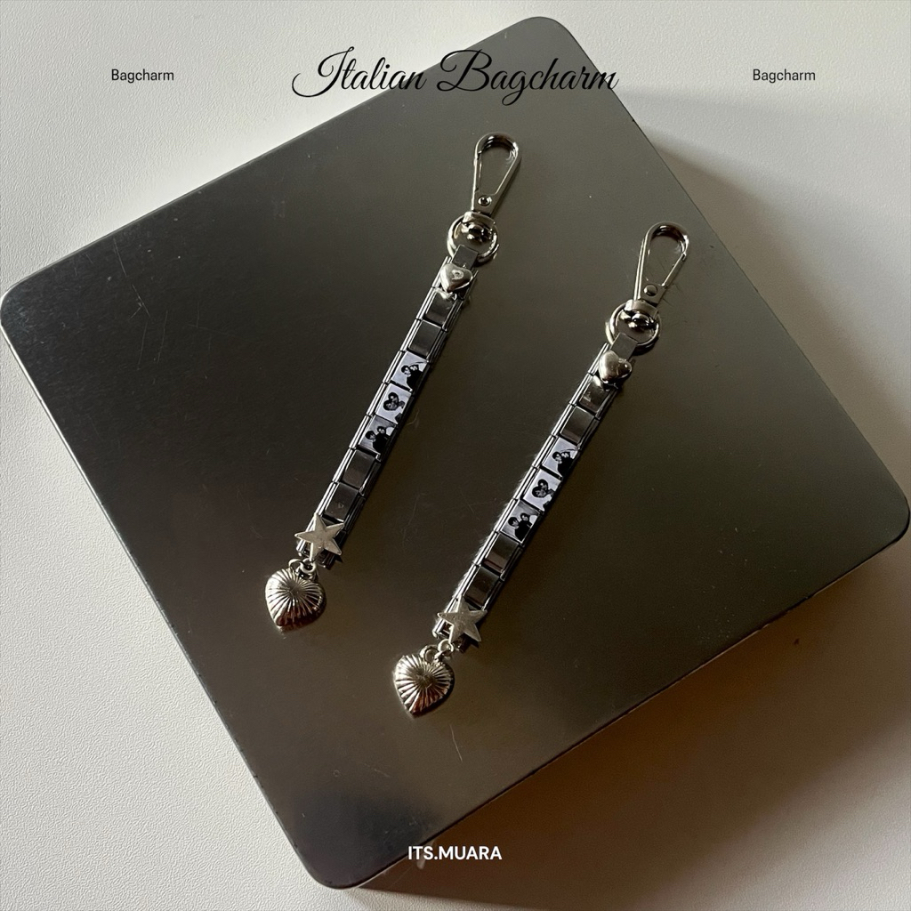 Bagcharm couple | gantungan italian bracelet | italian bracelet couple