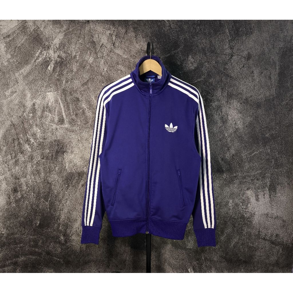 (TRACKTOP ADIDAS FIREBIRD PURPLE STRIP WHITE)
