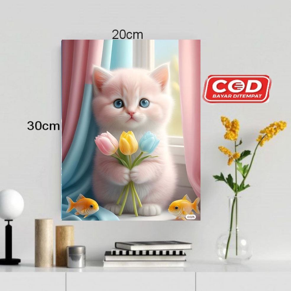 HIASAN DINDING FOTO KUCING/POSTER KAYU TEMA KUCING/PAJANGAN DINDING RUMAH/POSTER KUCING/WALLDECOR