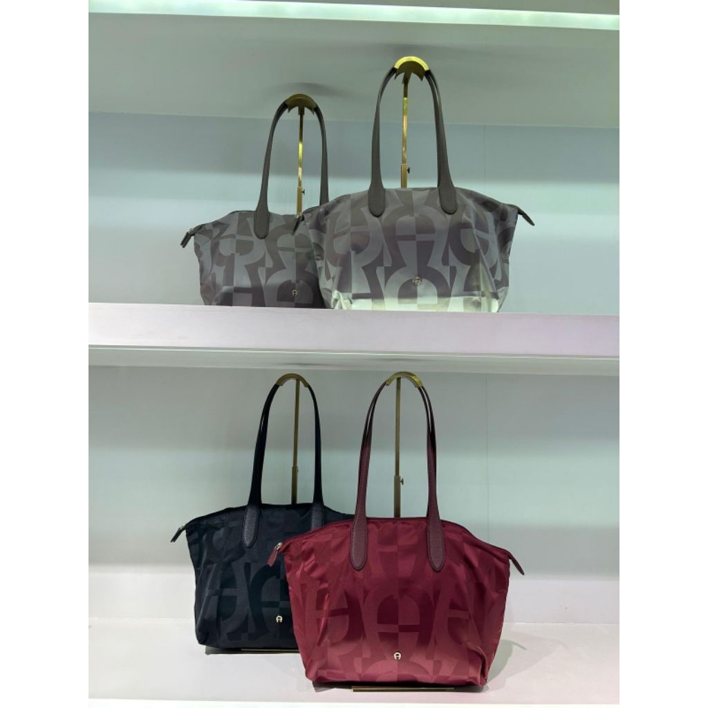 tote bag wanita aigner viaggio nylon tote