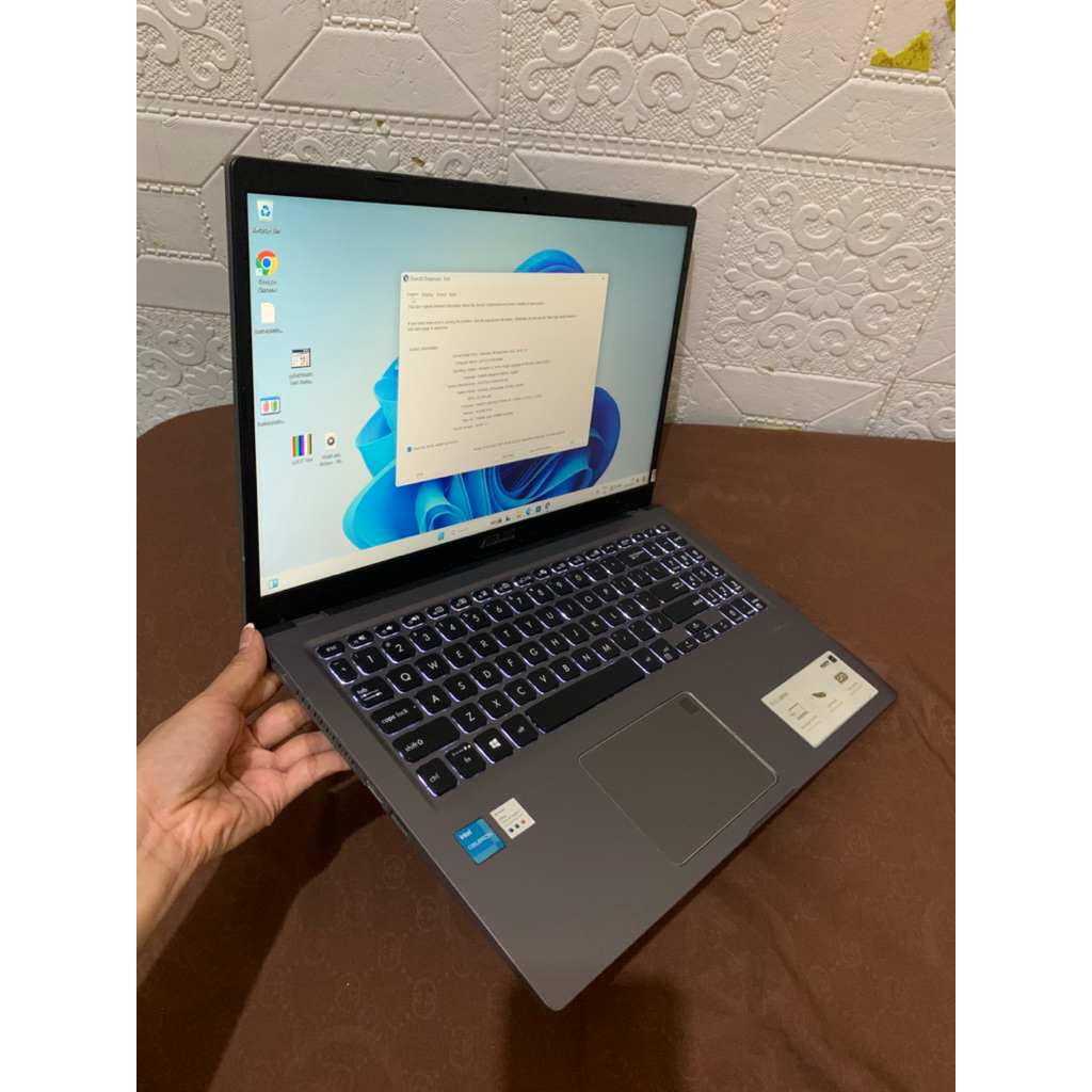 LAPTOP SECOND ASUS VIVOBOOK X515KA INTEL CELERON N4500 RAM 8GB SSD 256GB, KELENGKAPAN UNIT LAPTOP DA