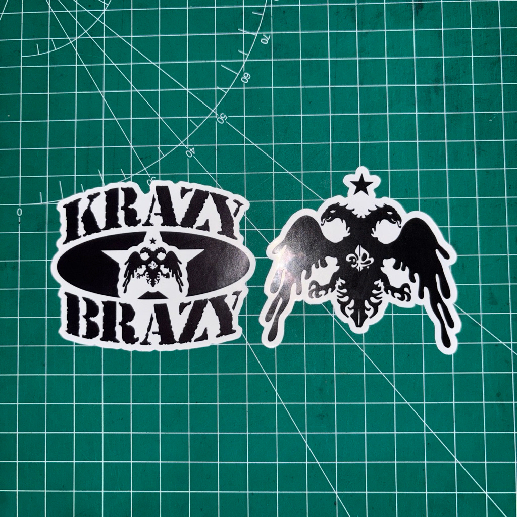 STICKER STIKER KRAZY BRAZY