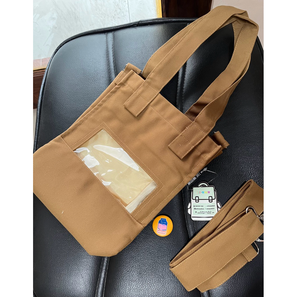 NEW Zakwoow Sling Bag warna Brown FREE pin| Tas Konser | Handbag
