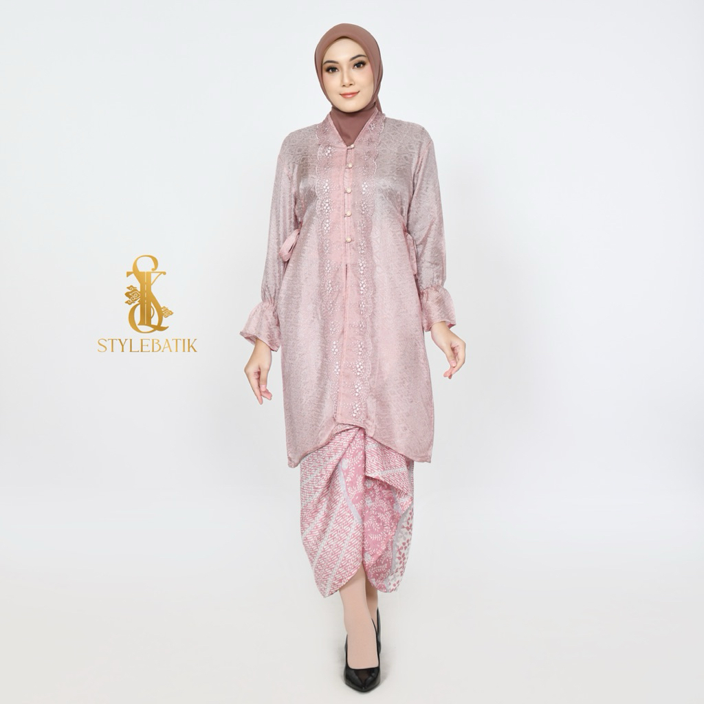 Aini tunik kebaya viscose set lilit batik