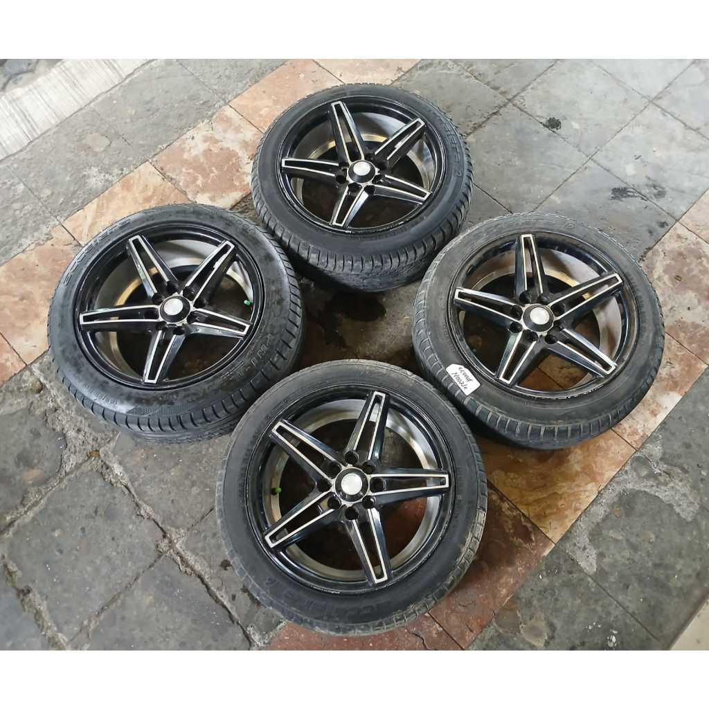 VELG MOBIL RACING VOSSEN RING 15 LEBAR 7 LUBANG BAUT PCD 4X100, 4X114 ET30 + BAN 185 55 R15 VELEG PE