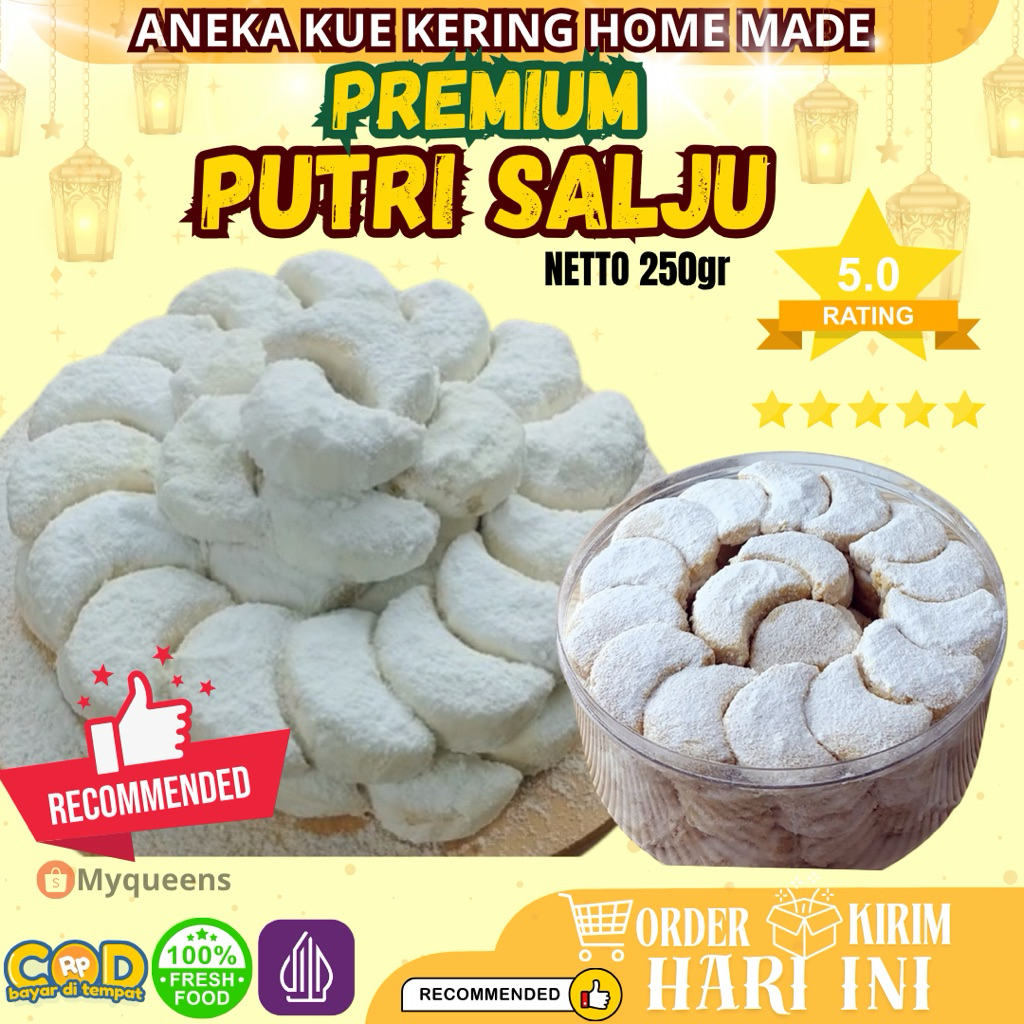(FRESH OVEN) PUTRI SALJU 250g kue kering lebaran idul fitri christmas natal tahun baru HOME MADE ENA