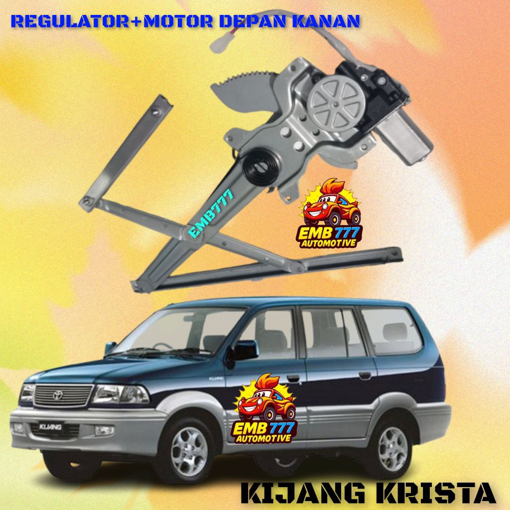 window regulator+ motor power window kanan depan kijang 7k kapsul krista