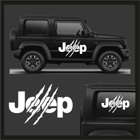 Stiker Jeep Offroad moster garis 3/ Sticker Mobil