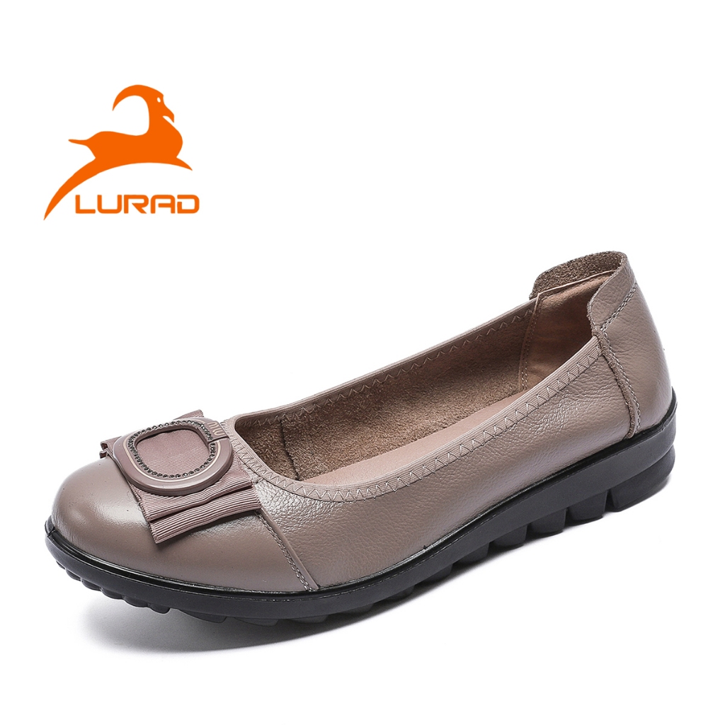 LURAD Sepatu Wanita Pantofel Hitam Formal Shoes Kulit Sintetis Premium Tebal Insol Empuk YJ1801