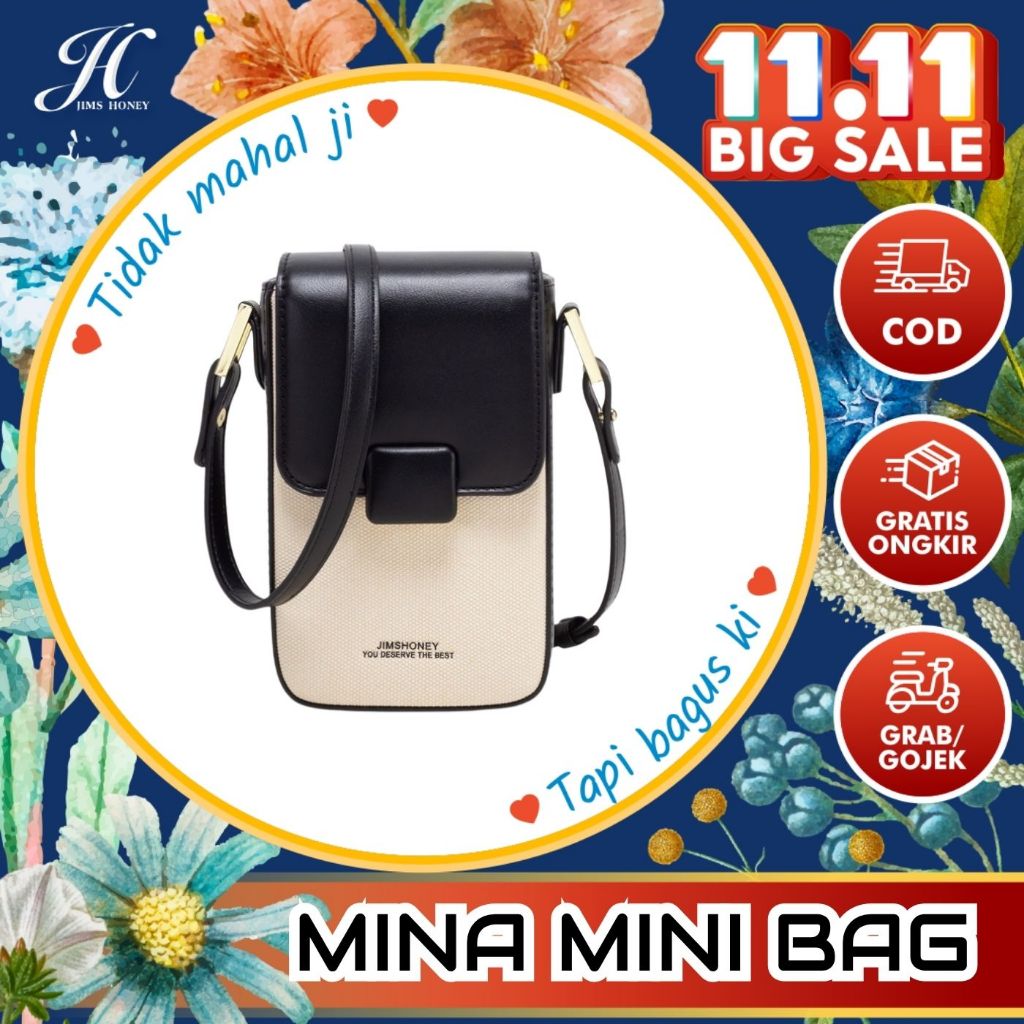 JIMS HONEY MINA MINI BAG Tas Dompet Hp Selempang Wanita Jimshoney Makassar