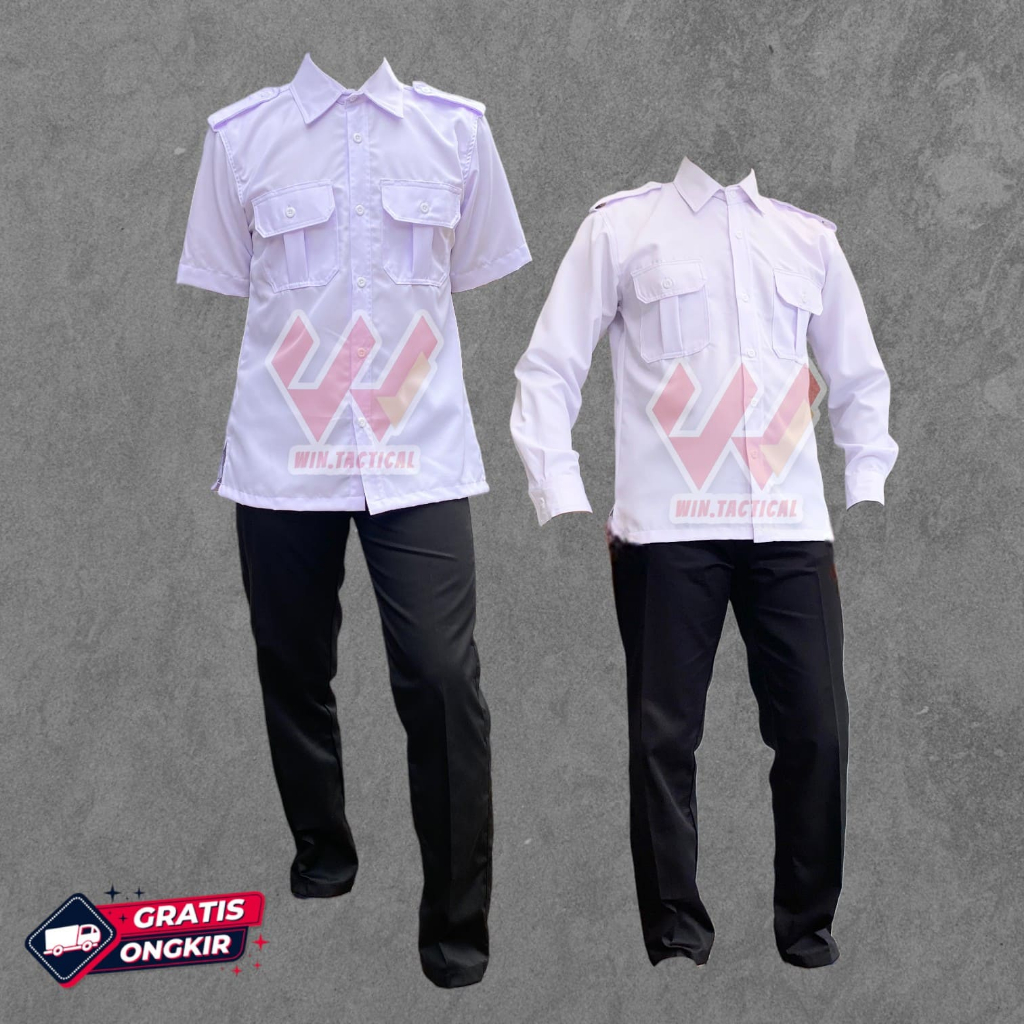 COD BAJU KEMEJA SERAGAM PUTIH PNS / ASN / PEMDA / PDH ASN PUTIH/ KEMEJA PUTIH LENGAN PENDEK PRIA