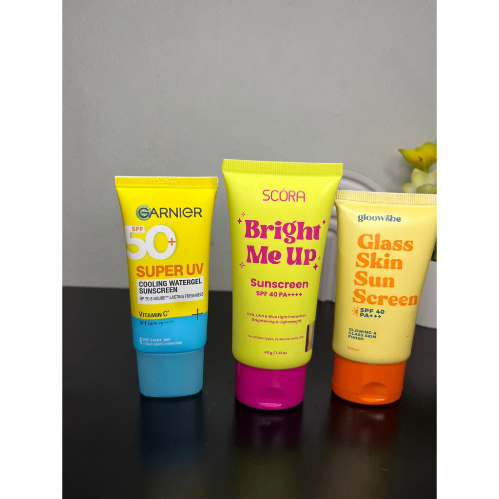 sunscreen/sunscreen wajah/glowby/garnier