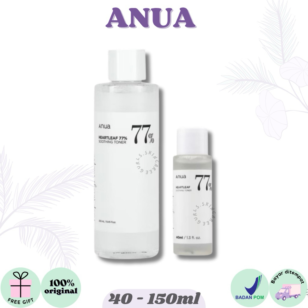 (SALE NEAR ED) ANUA Heartleaf 77% Soothing Toner 40ml /150ml | toner wajah | menenangkan kulit