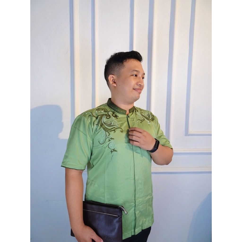 Kemeja taqwa Baju taqwa Baju Muslim Koko Baju Koko Pria Baju Koko Lengan Panjang Muslim Casual Trend
