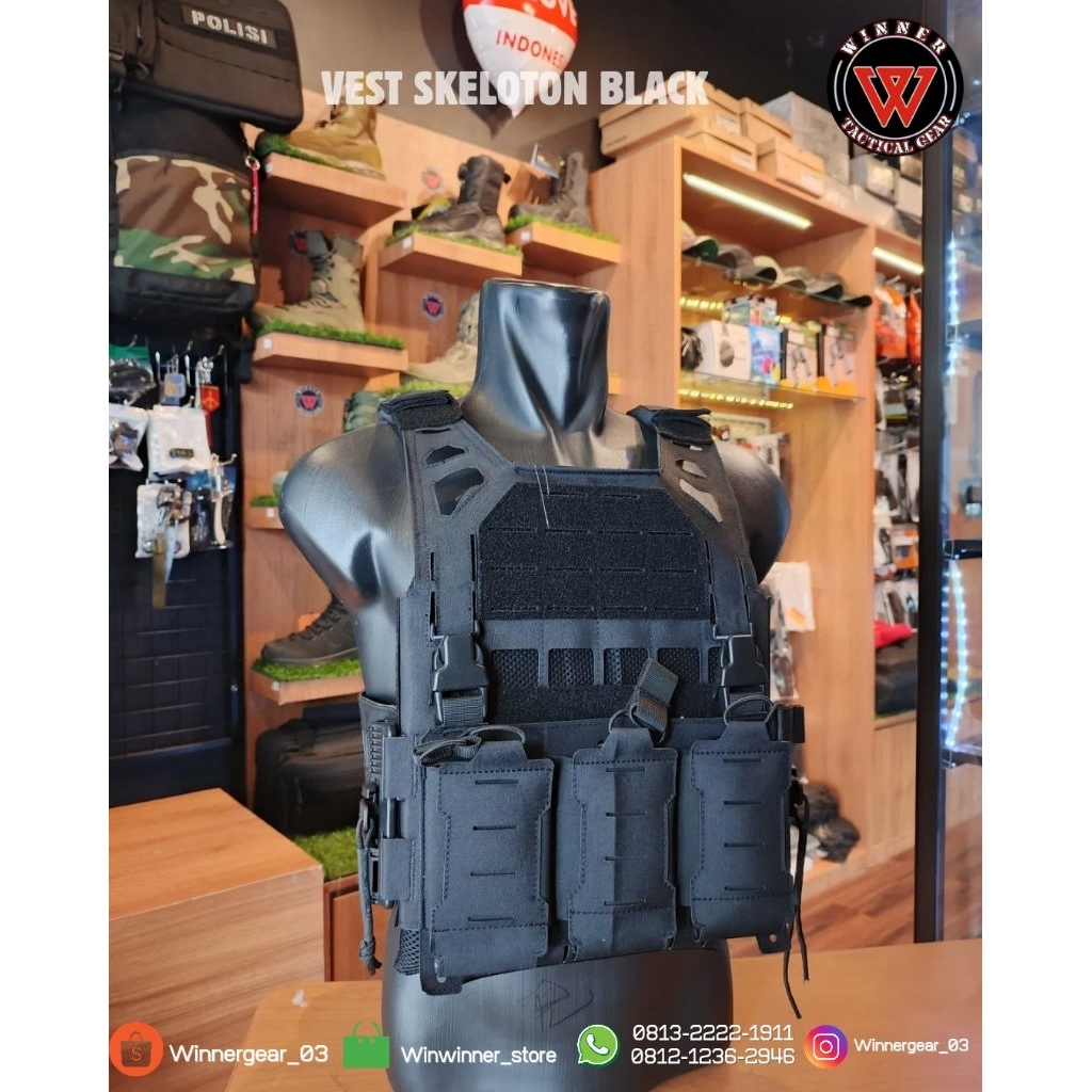 Vest Skeloton balck progul