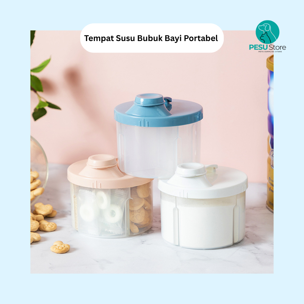 Kotak Susu Formula Bayi 3 Sekat – Tempat Susu Bubuk Bayi Portabel Kapasitas Besar