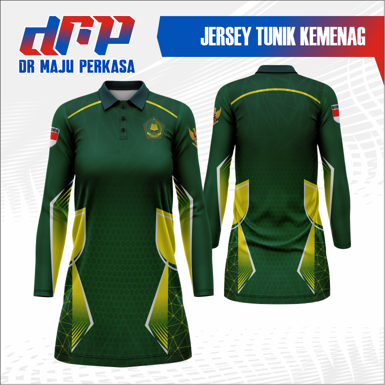 DRMP JERSEY TUNIK KEMENAG WANGKI/ JERSEY WANGKI KERAH KEMENAG FULL PRINTING/ JERSEY POLO Sport