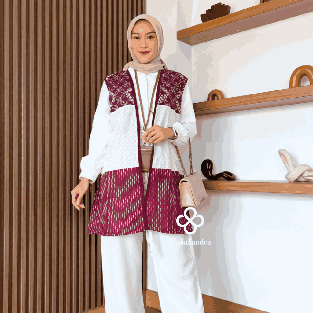 Anagata Outer Batik Tenun Atasan Pria Wanita Batik Modern by Batik Diandra
