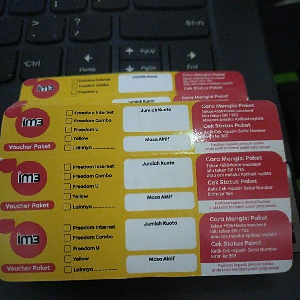 voucher kosong IM3 Indosat