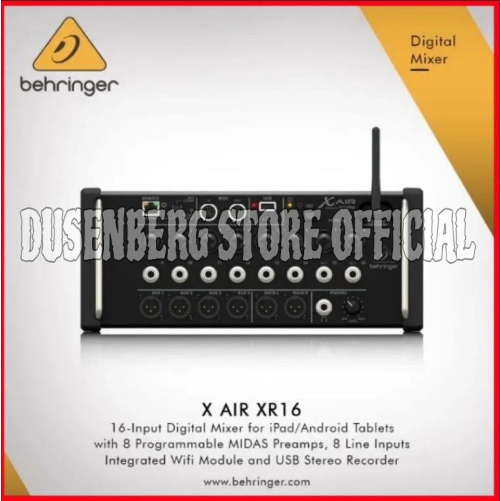 Mixer Behringer X Air XR16 Garansi Resmi 1 Tahun Original Behringer