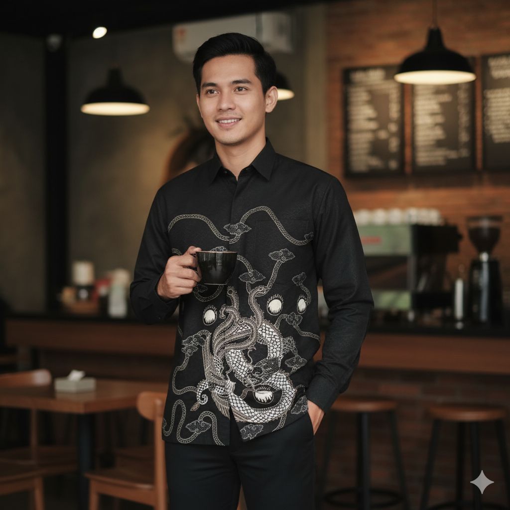 BAJU KEMEJA BATIK PRIA / KEMEJA BATIK JACQUARD PREMIUM MEWAH