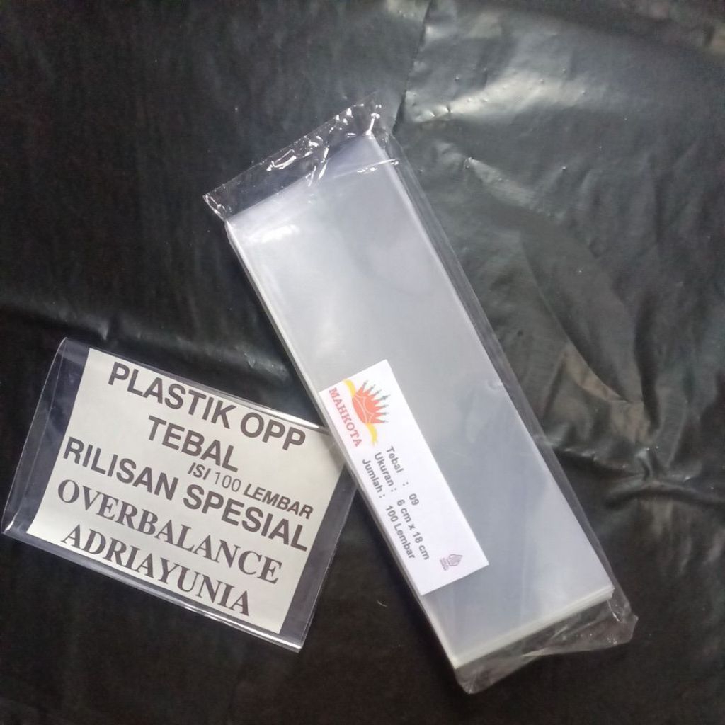 Plastik Opp Kaca 6x18 cm - Plastik Opp 6 x 18 Souvenir - Plastik Opp 6 x 18 Tanpa Lem
