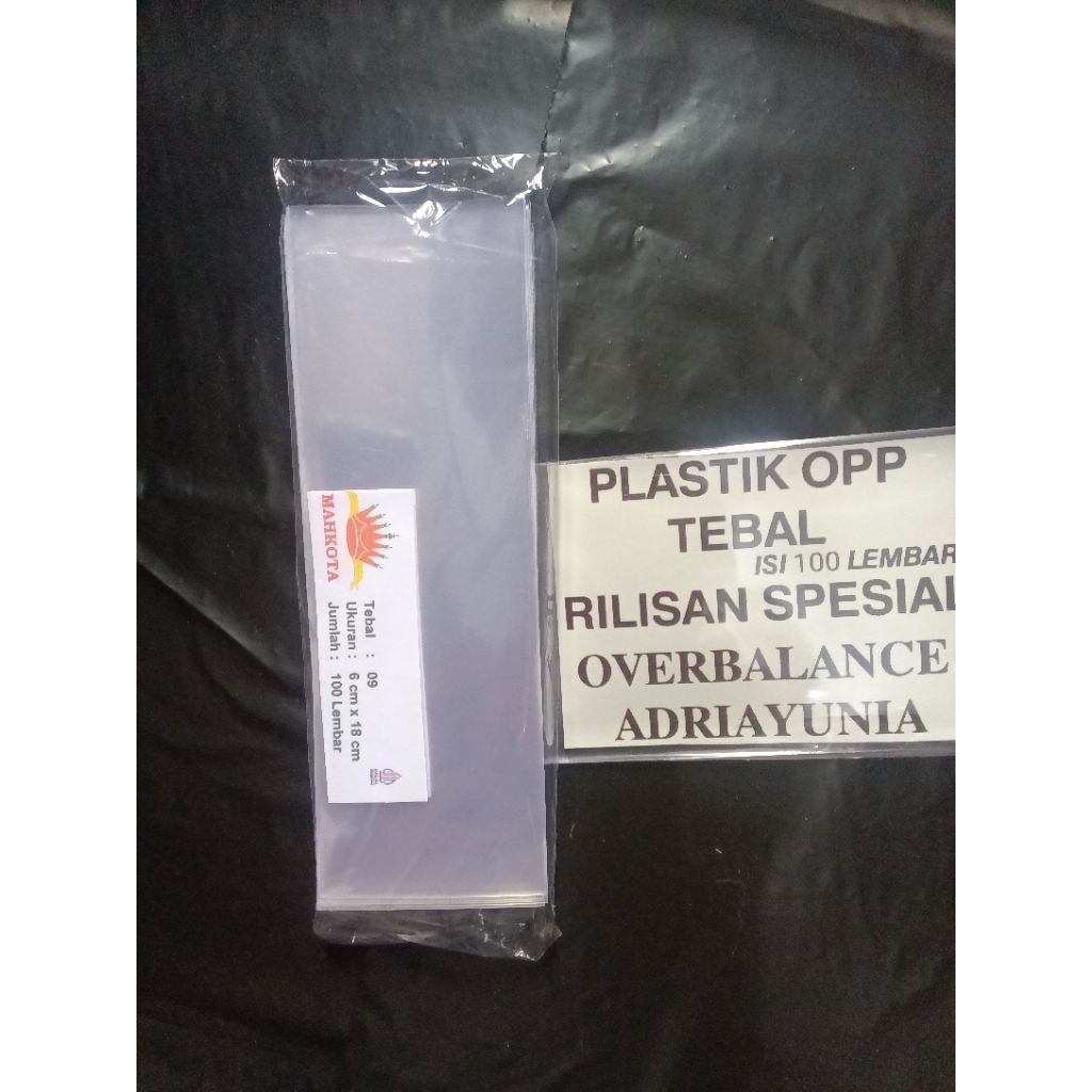 Plastik Opp Kaca 6 x 18 - Plastik Opp 6x18 Tanpa Lem - Plastik Opp 6x18 Souvenir - Plastik Opp 6 x 1