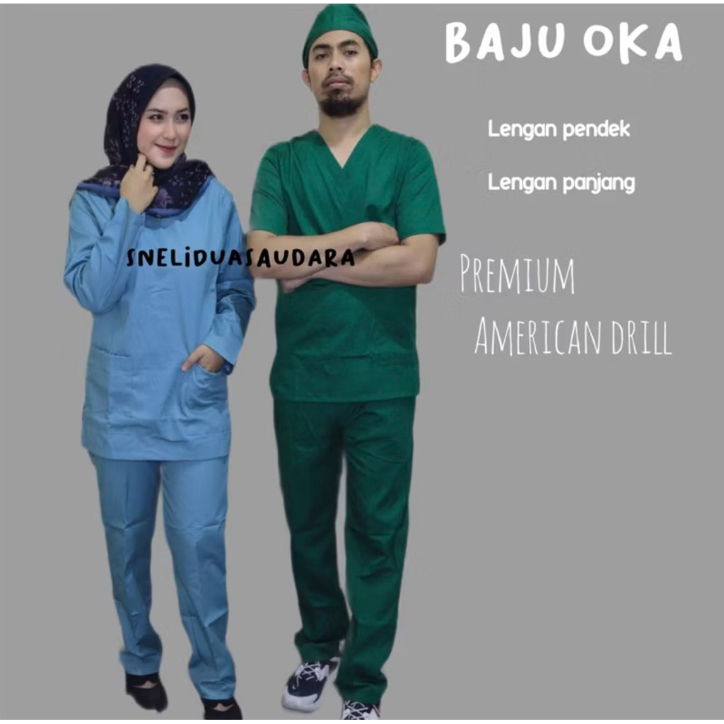 [JUMBO] BAJU OK| BAJU JAGA | SCRUB LENGAN PANJANG DUA SAUDARA JUMBO
