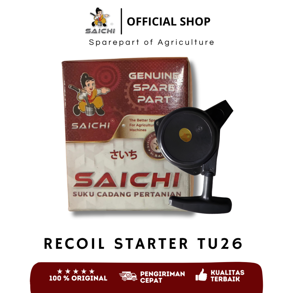 Saichi Recoil Starter Tarikan Engkol Mesin Sprayer TU26