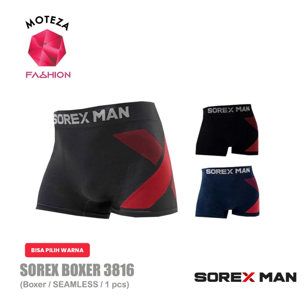 Sorex Man 3816 CD Celana Dalam Pria Laki Sport Seamless | Boxer | Size M-L XL-XXL | BISA PILIH WARNA