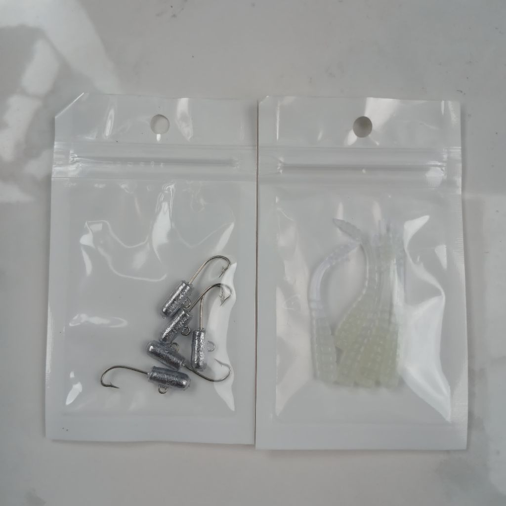 Set Ajing 2gr, Jig head ajing custom berat 2gr + Softlure GID