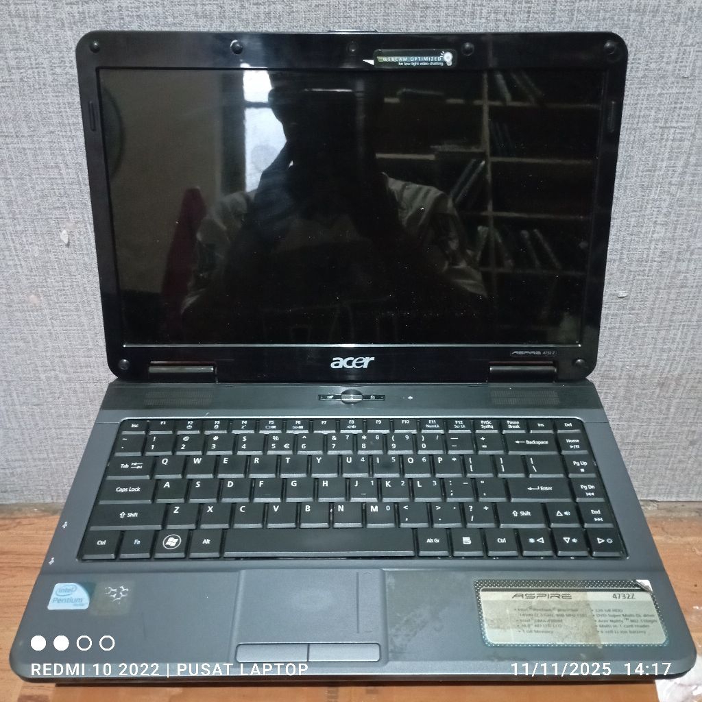 Laptop Acer Aspire 4732Z prosesor Intel Pentium Ram2gb DDR3 Hrd500 mesin hidup pake PC minus soket C