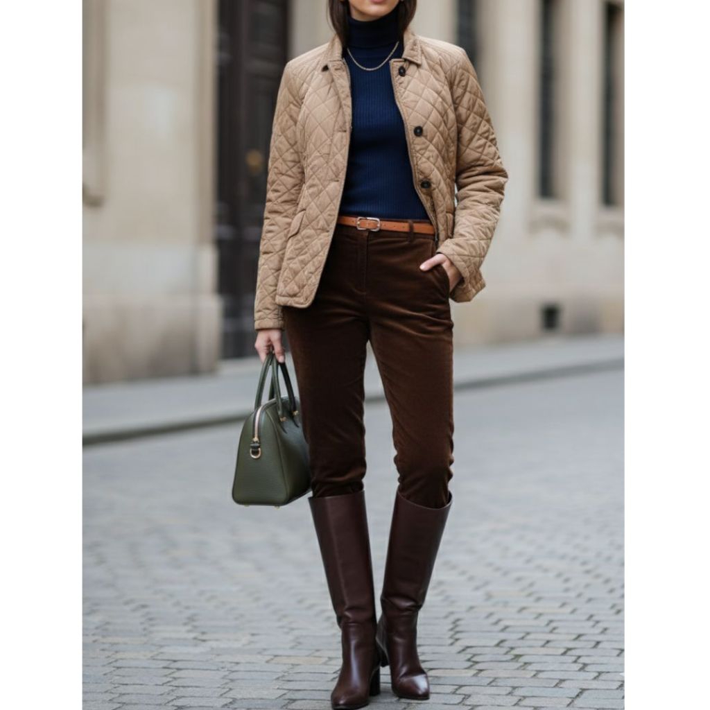 Preloved Massimo Dutti Quilted lightweight jacket - Tan