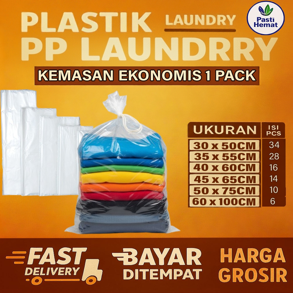 Plastik Laundry PP / Plastik Kiloan | Kantong Laundry Tebal & Kuat