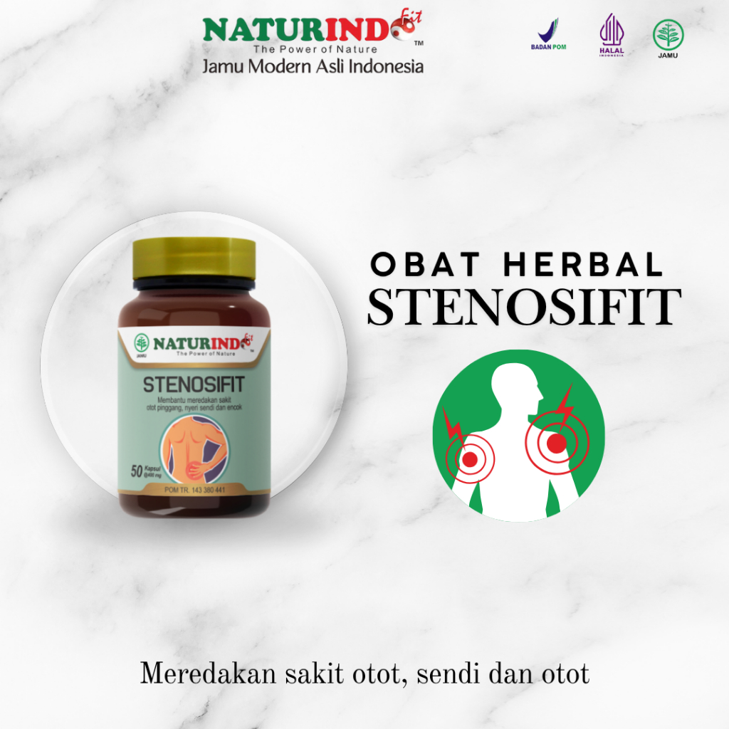 Obat herbal Stenosifit Sakit Pinggang Saraf Kejepit Encok Kecetit