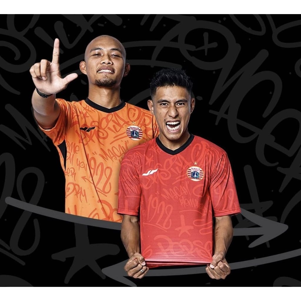 (3XL) JERSEY PERSIJA TRAINING GRAFCITY OREN ORIGINAL 2023