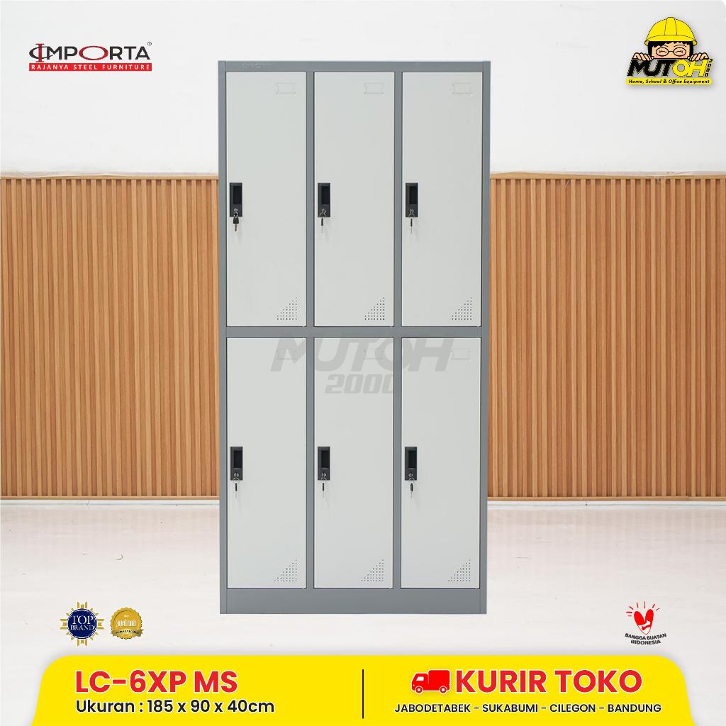 LOKER 6 PINTU IMPORTA | LEMARI LOKER LOCKER BESI 6 PINTU 3 BARIS IMPORTA LC-6XP MS