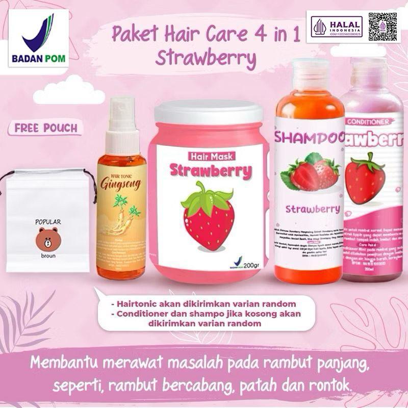 [ BPOM & HALAL ] PAKET HAIR CARE 4IN1 /PAKET HEMAT HAIR CARE/HAMPERS HAIR MASK FREE POUCH