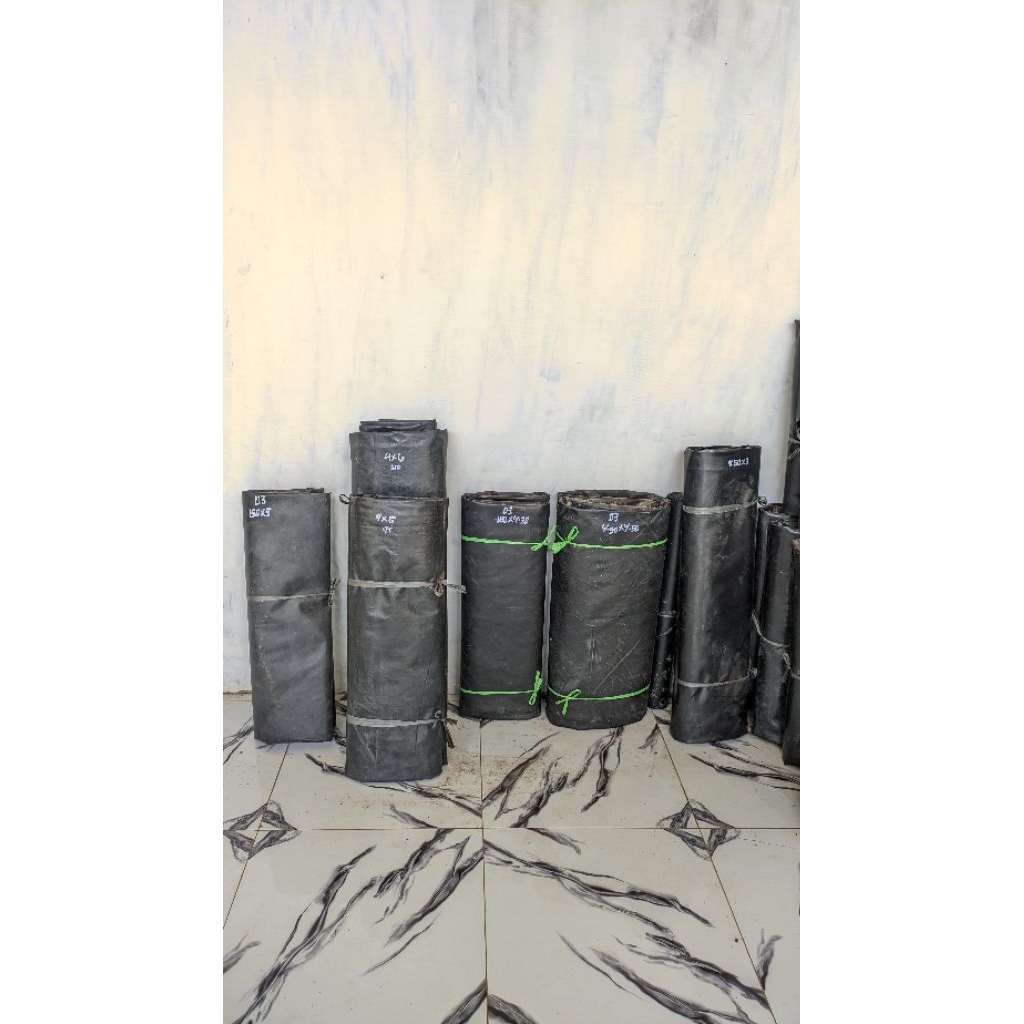 HDPE/GEOMIMBRANE BEKAS TAMBAK LAYAK PAKAI 4X4 TEBAL 250 MICRON