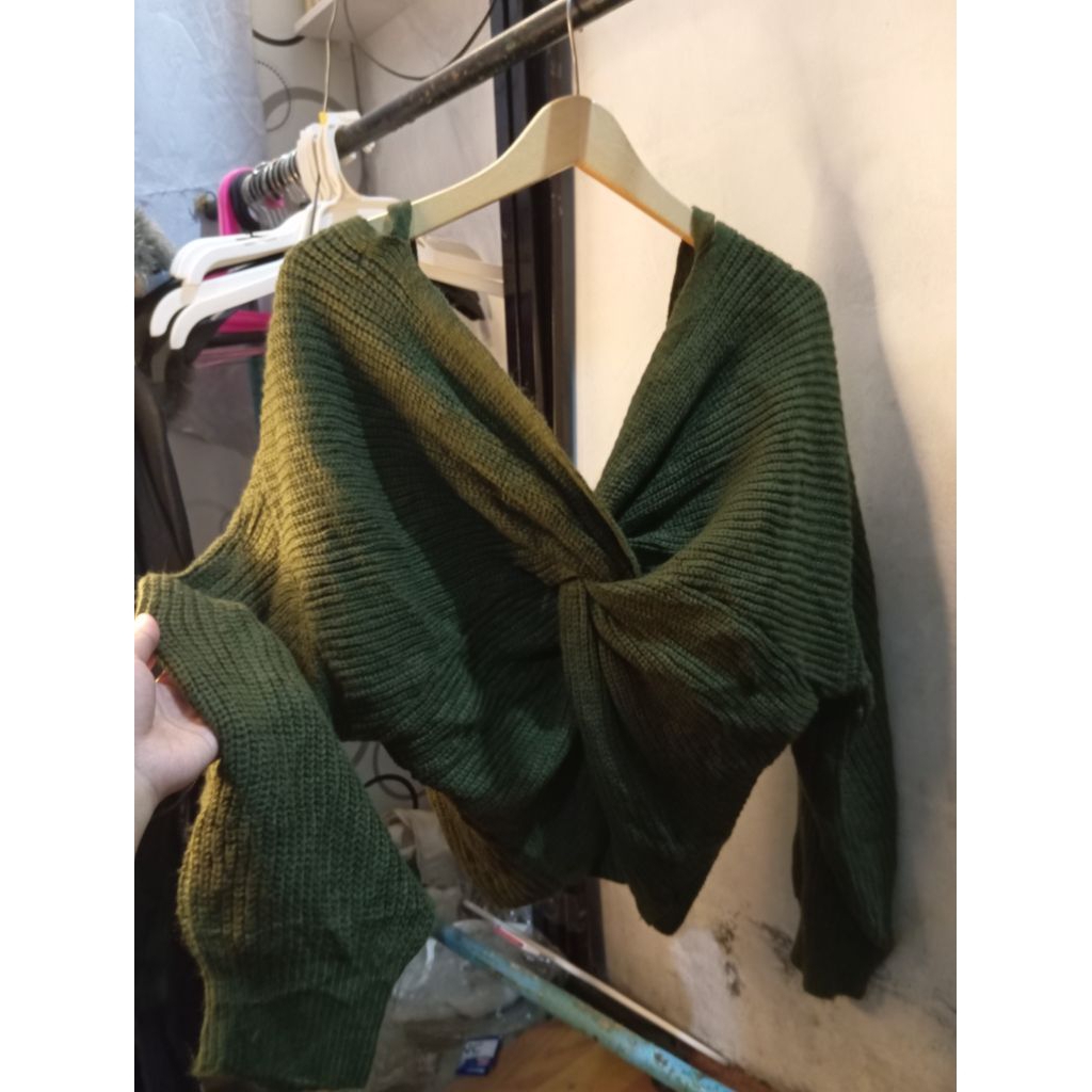 RAJUT PREMIUM CROP/SWEATER CROP RAJUT SABRINA