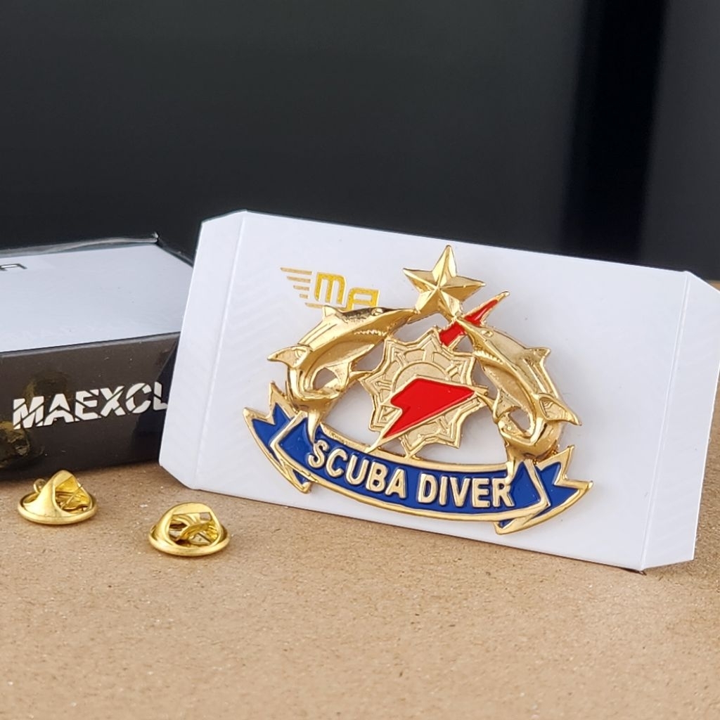 WING SCUBA DIVER BRIMOB BREVET BRIVET SCUBA DIVER POLRI POLISI PIN