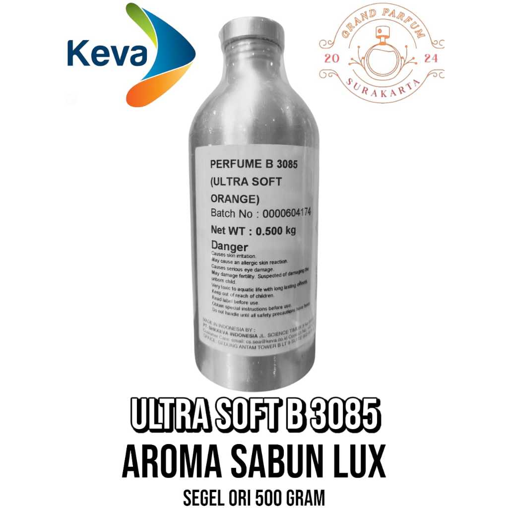 ULTRA SOFT ~Lux~ BY KEVA BIBIT PARFUM KEMASAN SEGEL KALENG 500GRAM ( ORIGINAL )