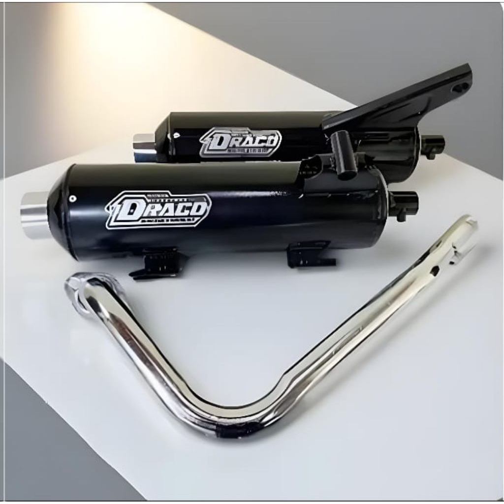 KENALPOT Standar Racing DRACO FULLSET Ngebas Adem Beat esp fi KNALPOT STANDAR ORIGINAL DRACO TERLARI