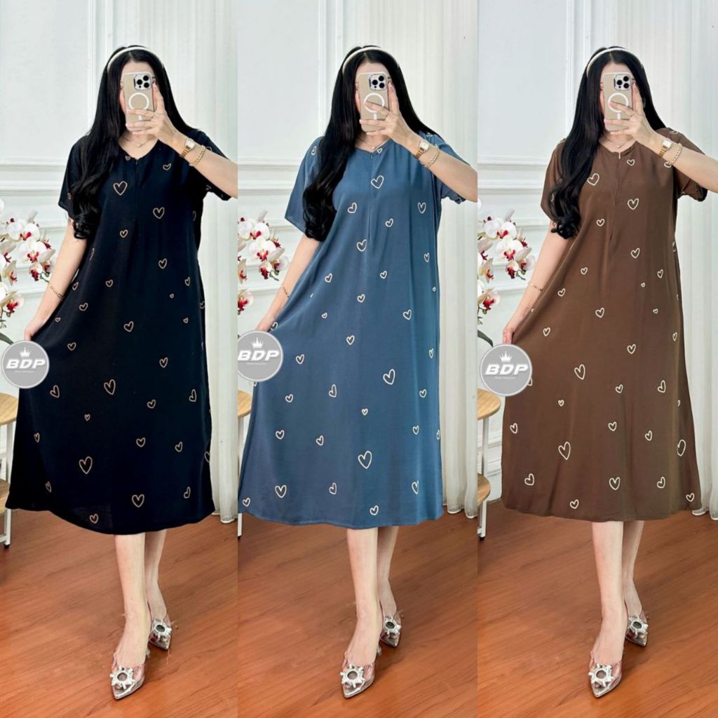 Dress/Daster Kekinian, Dress Remaja, New Motif Mini Love