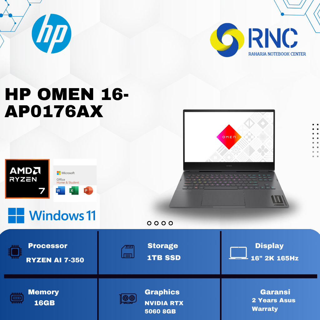 HP OMEN 16-AP0176AX RYZEN AI 7-350 16GB/1TB SSD