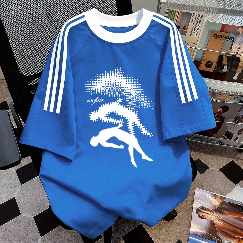 Naomifashion - Baju kaos lengan pendek pria | Kaos oversize t shirt dewasa stripe | Atasan kaos moti