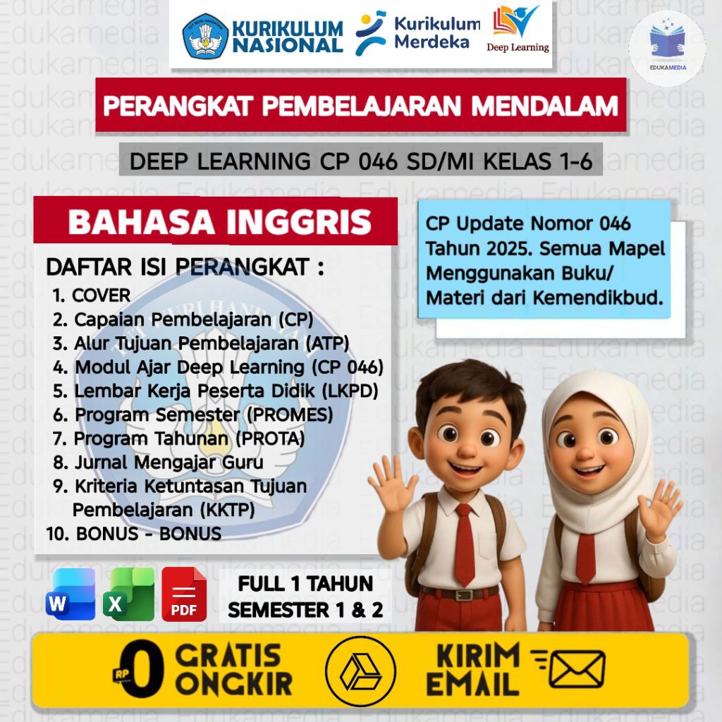 Perangkat RPM Bahasa Inggris Deep Learning Implementasi Kurikulum Merdeka dan Kurikulum Berbasis Cin