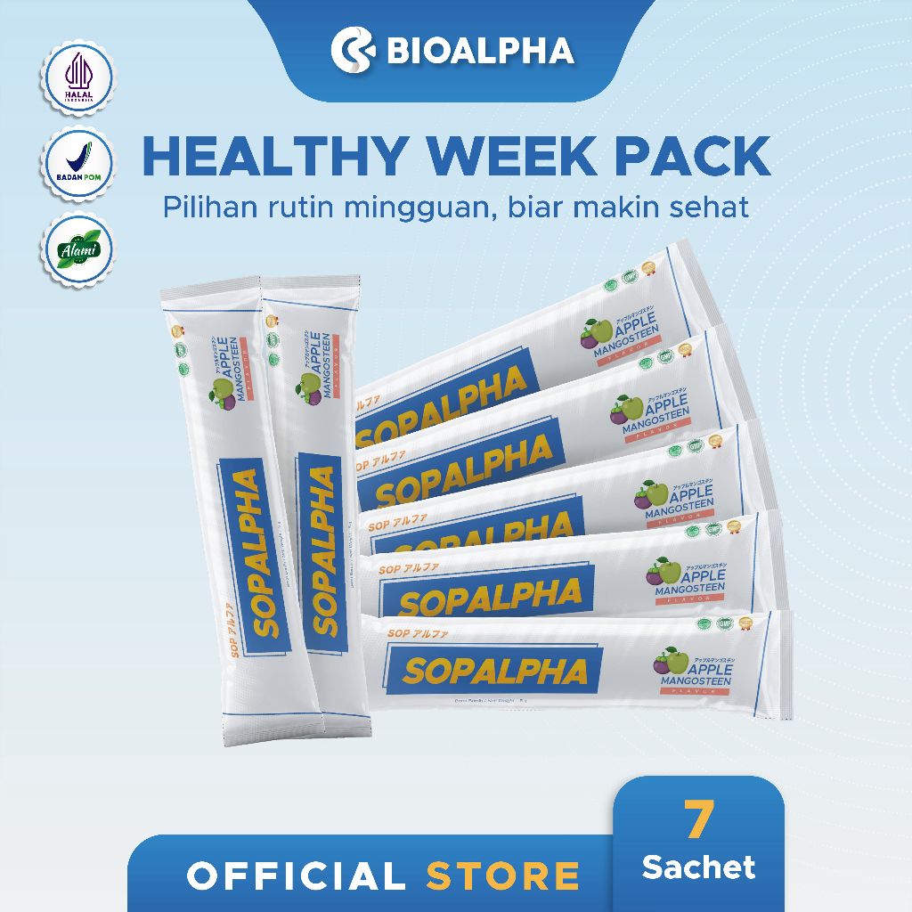 {HEALTHY WEEK PACK} - SOPALPHA Rasa Apel Manggis 7 Sachet