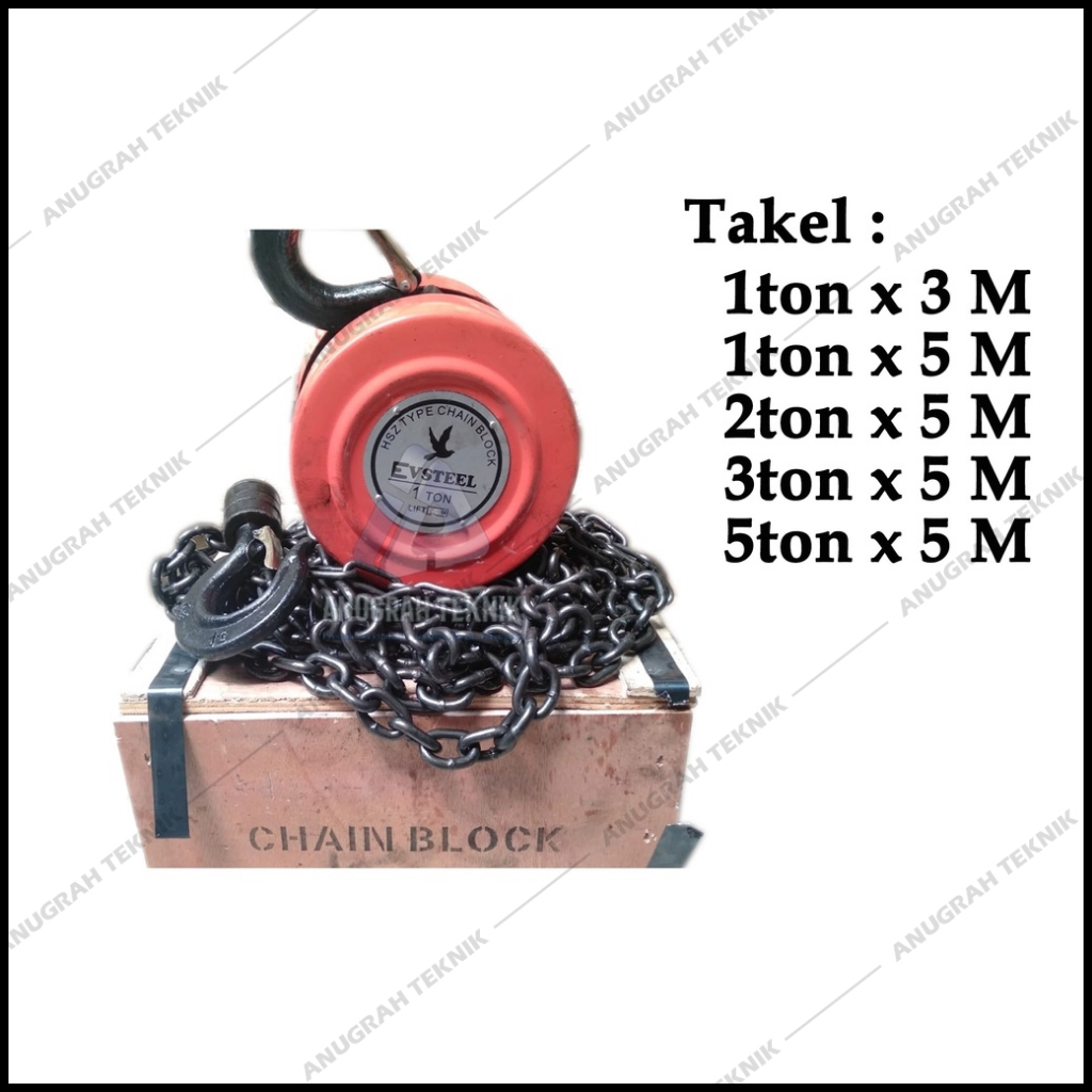 Chain Block Takel 2 Ton 5 Meter Kerekan Katrol takel 2 ton 5 meter