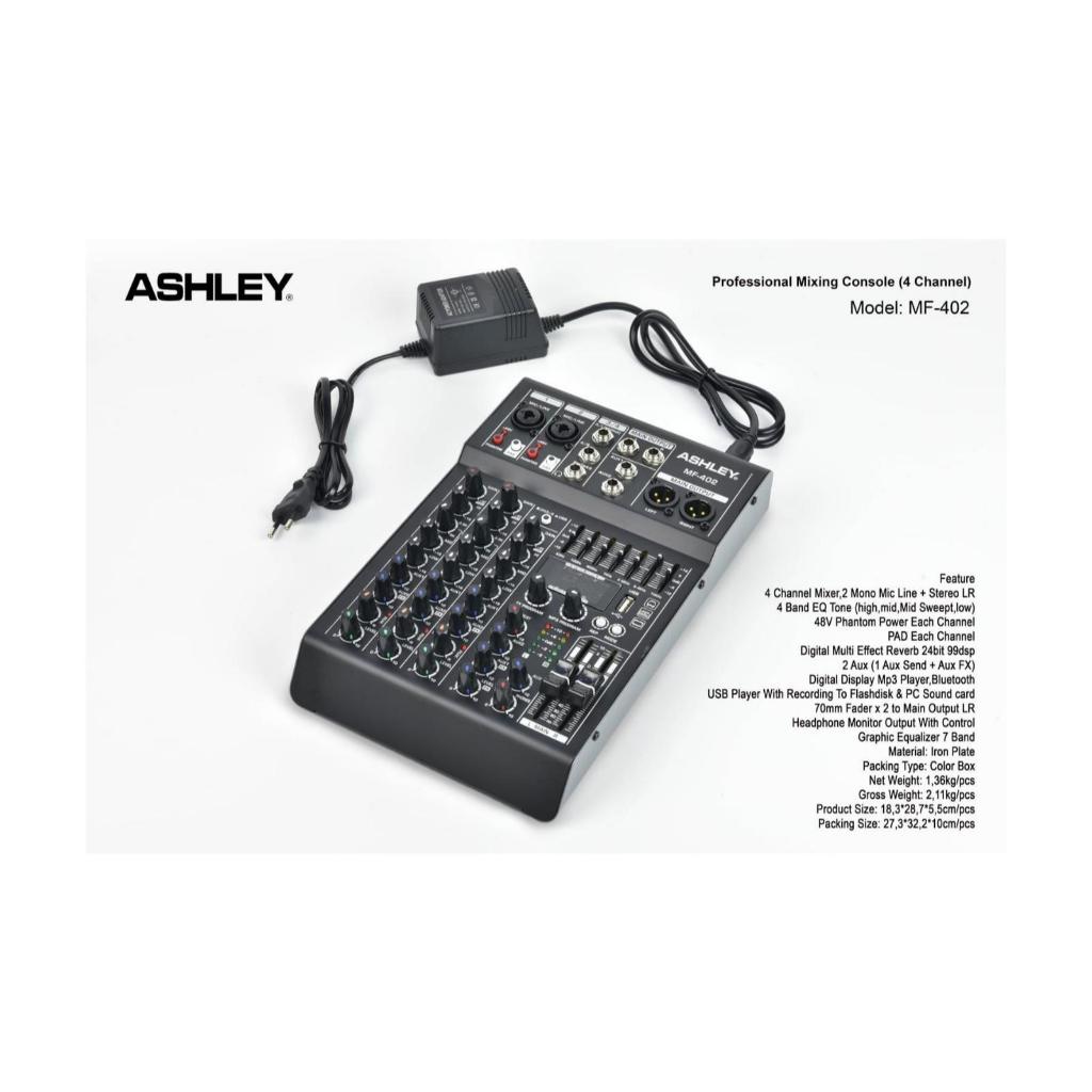 MF402 MIXER 4 CHANNEL ASHLEY ORIGINAL / MIXER 4 CHANNEL / MF 402 ASHLEY / MF-402 ASHLEY / MF402